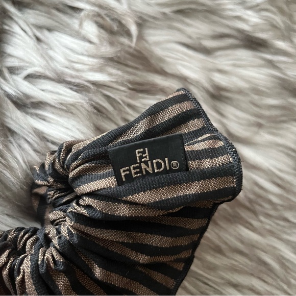 FENDI Vintage Pequin Hair Scrunchie - Picture 4 of 4